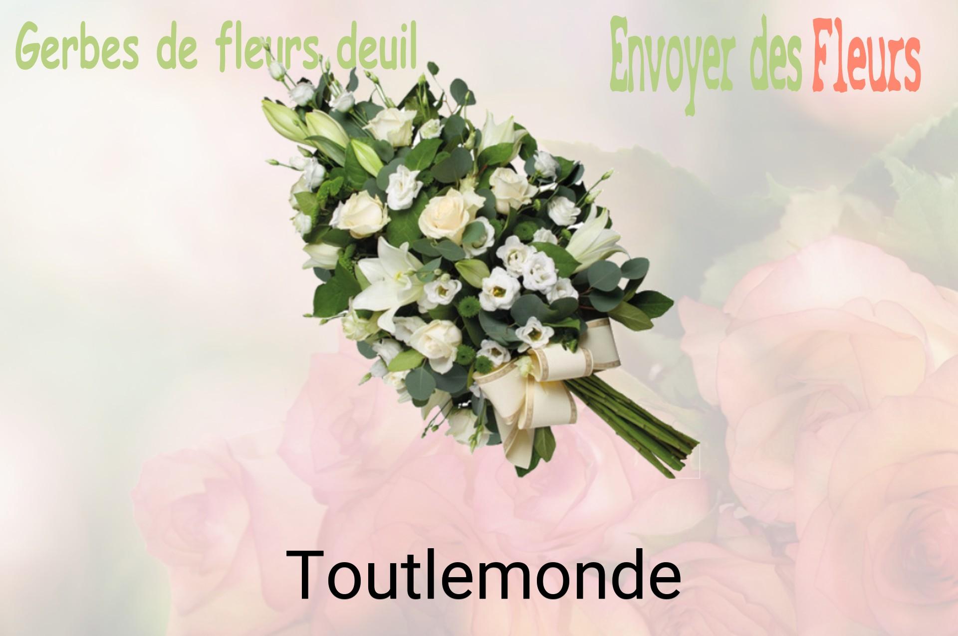 Gerbe de fleurs de deuil livrée à Toutlemonde